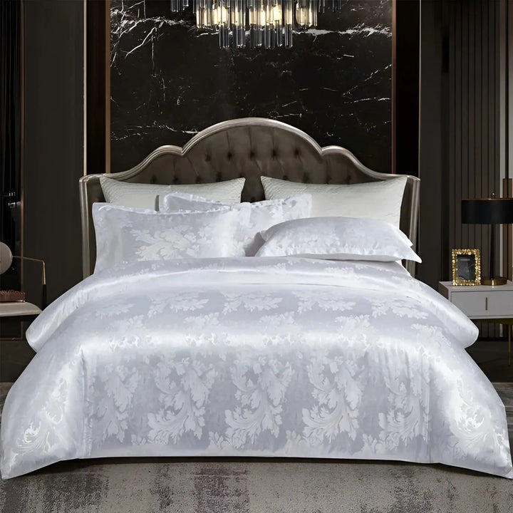 Luvikno | Chic Satin Jacquard Duvet Cover for Luxury Bedroom