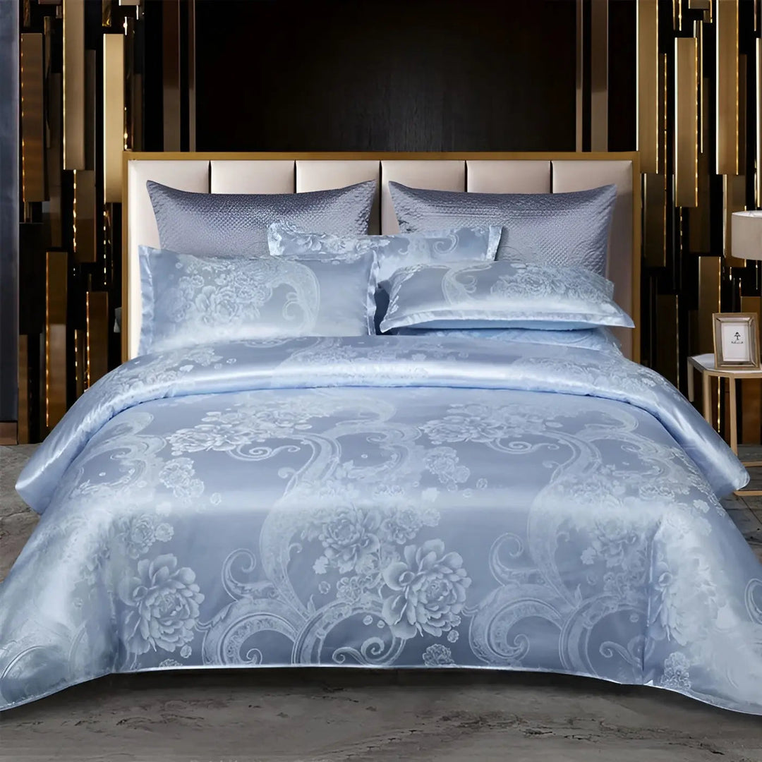 Luvikno | Chic Satin Jacquard Duvet Cover for Luxury Bedroom