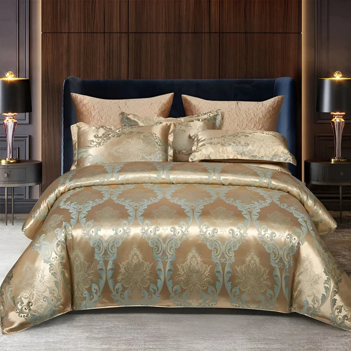 Luvikno | Chic Satin Jacquard Duvet Cover for Luxury Bedroom