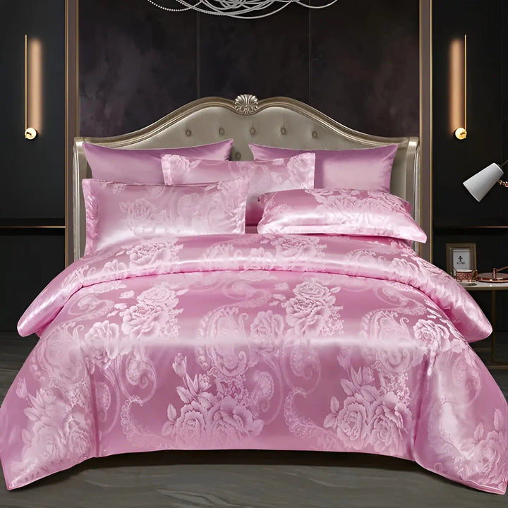 Luvikno | Chic Satin Jacquard Duvet Cover for Luxury Bedroom