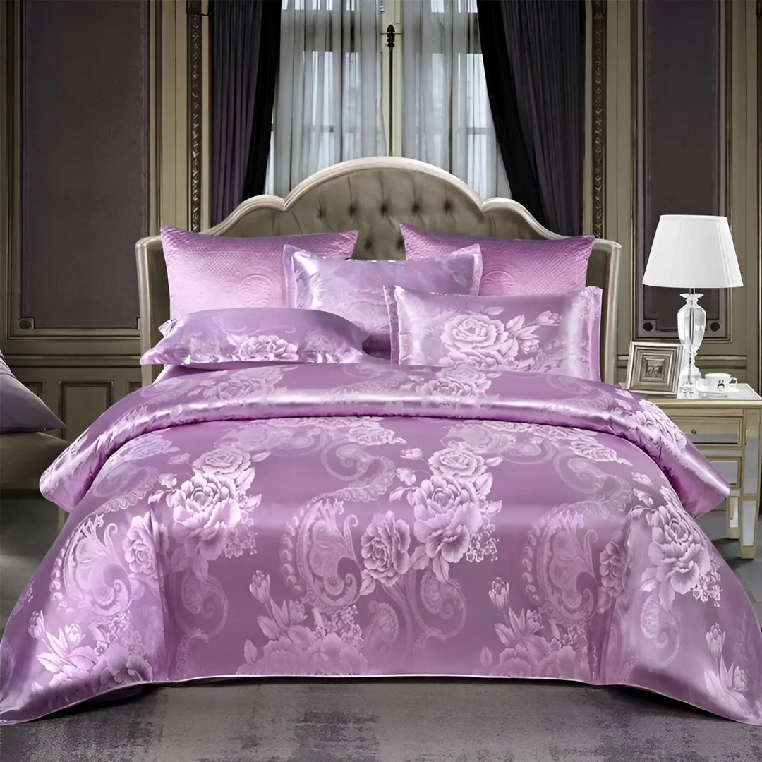 Luvikno | Chic Satin Jacquard Duvet Cover for Luxury Bedroom