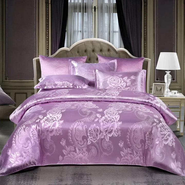 Luvikno | Chic Satin Jacquard Duvet Cover for Luxury Bedroom