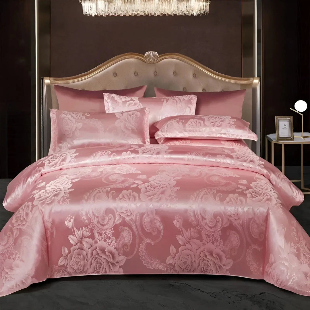 Luvikno | Chic Satin Jacquard Duvet Cover for Luxury Bedroom
