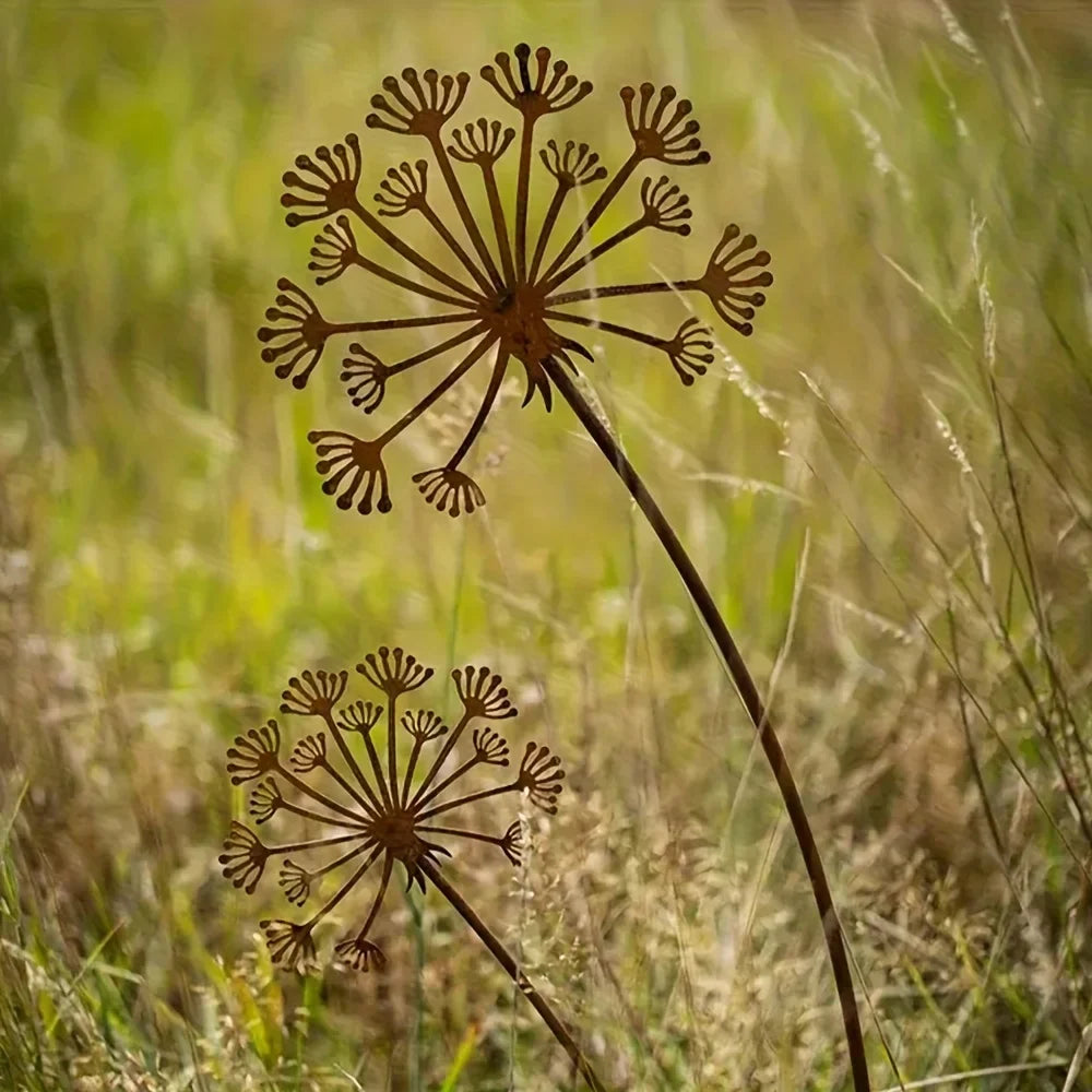Luvikno | Florandis Metall Hagepinn Blomst | Dekorativ Pinn for Balkong, Seng & Blomsterpotte | Værbestandig & Detaljert