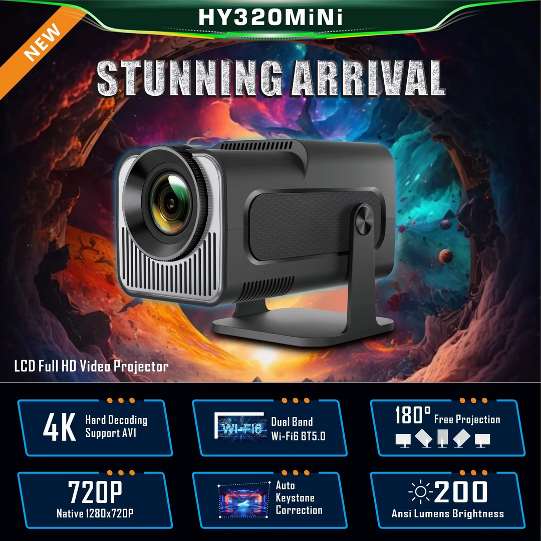 Kompakt 4K Android Mini Projektor med WiFi & Bluetooth Luvikno