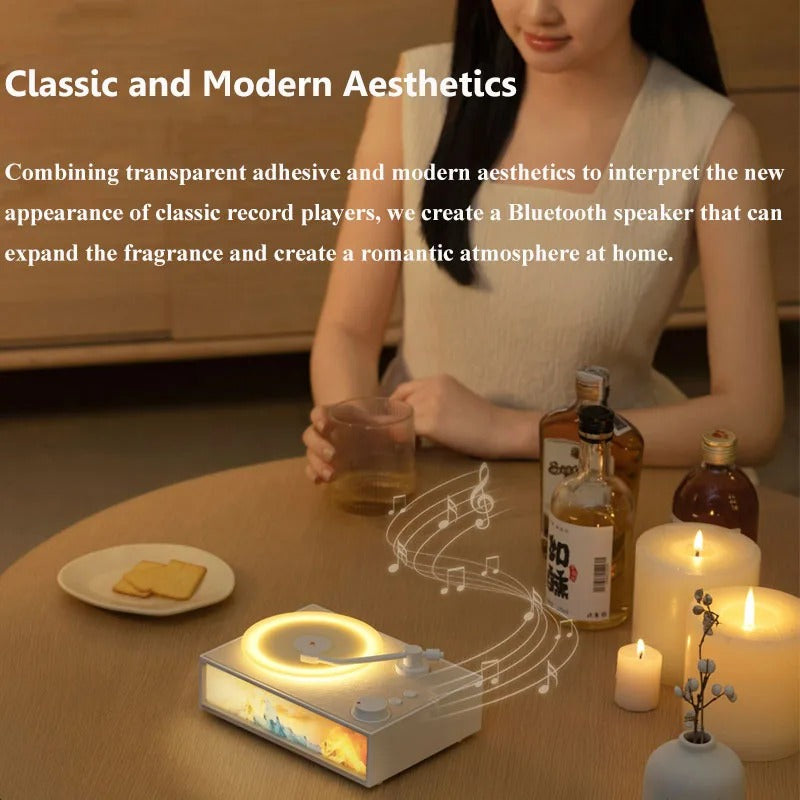 Vintage Design & LED Mood Lighting Wireless Aromatherapy Speaker | Luvikno
