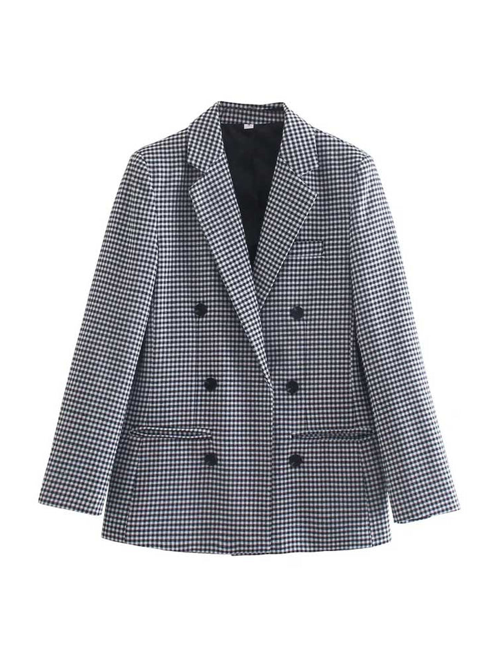 Luvik | Vintage rutete blazer for kvinner