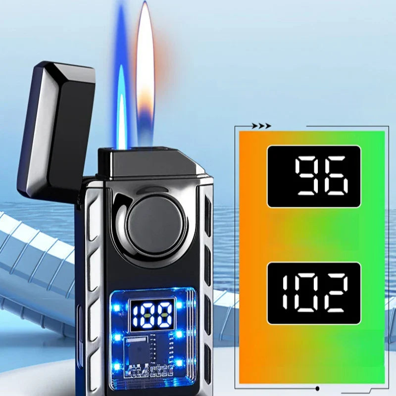 Stemmeaktivert USB Fargerik Dobbel Flamme Lighter | Luvikno