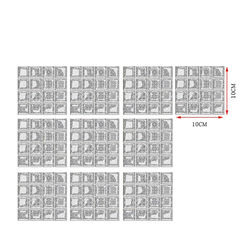 DecoMosaic 3D Mosaikkveggflisetiketter Luvikno