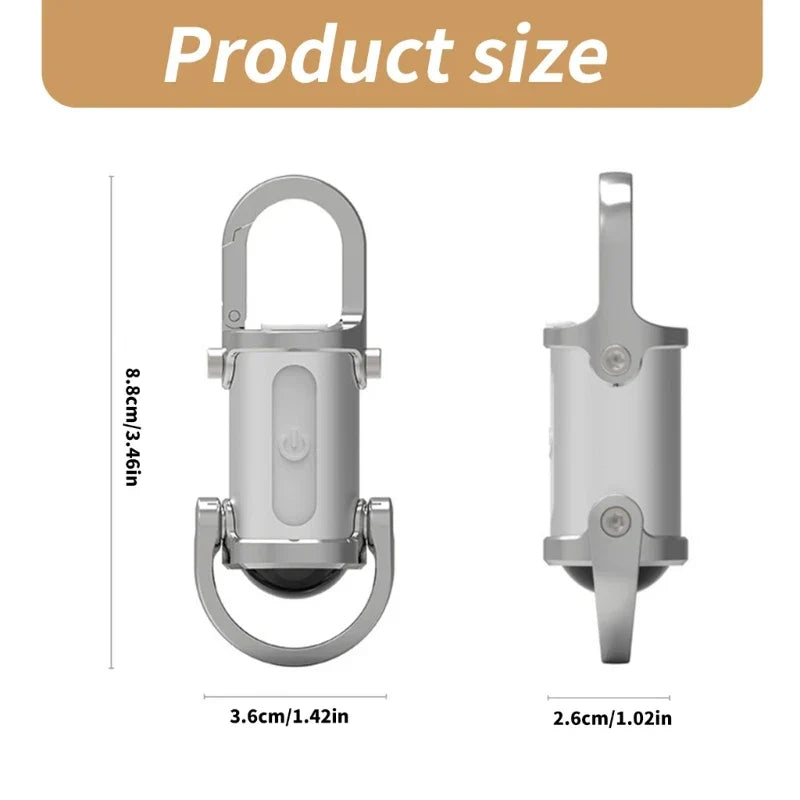 LED Pocket USB Oppladbar Nøkkelring Lys | Luvikno