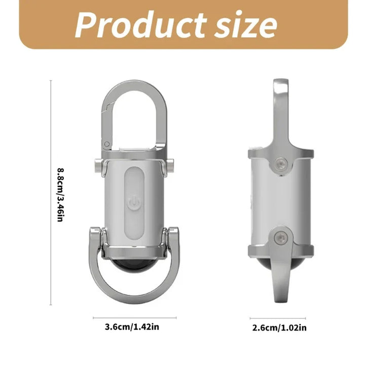LED Pocket USB Oppladbar Nøkkelring Lys | Luvikno