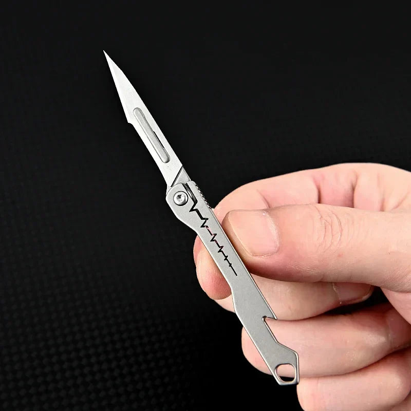 Titanium All-Purpose Foldable Sharp Cutter Knife | Luvikno