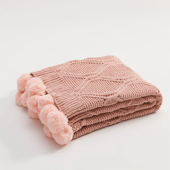 HeartCozy Blanket – Luxe Chenille Blanket with Heart Fringes Luvikno