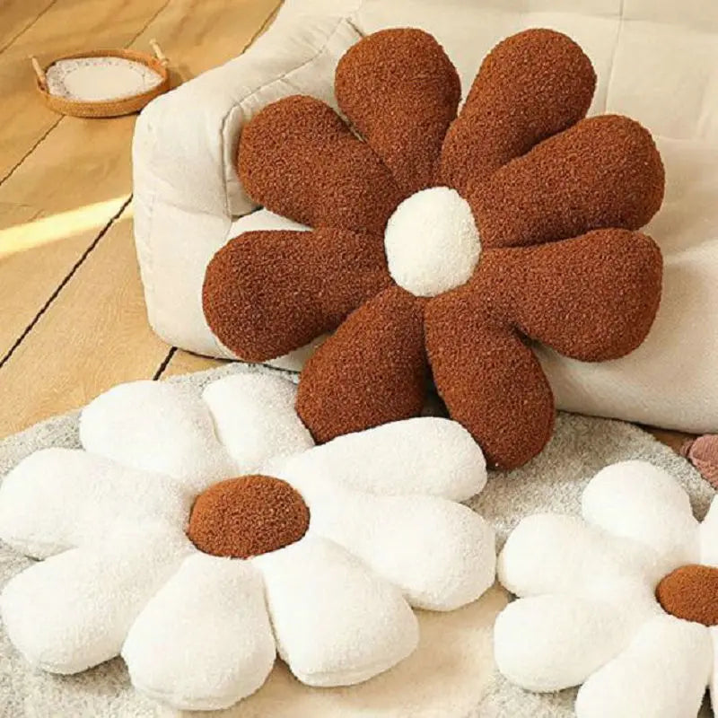 Boucle Plush Flower Cushion | Luvikno