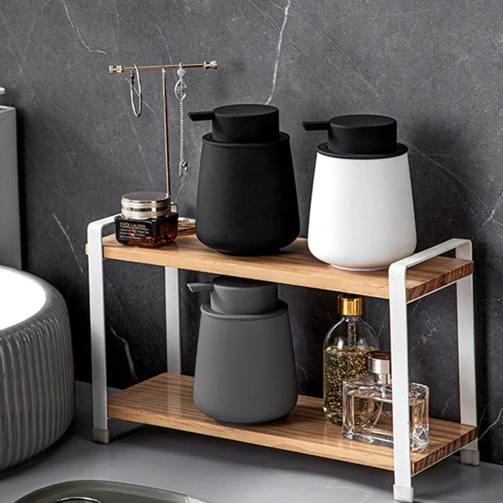 CeramiLux 300 ml Luksus Såpedispenser laget av Keramikk – for Såpe, Sjampo, Balsam eller Lotion Luvikno