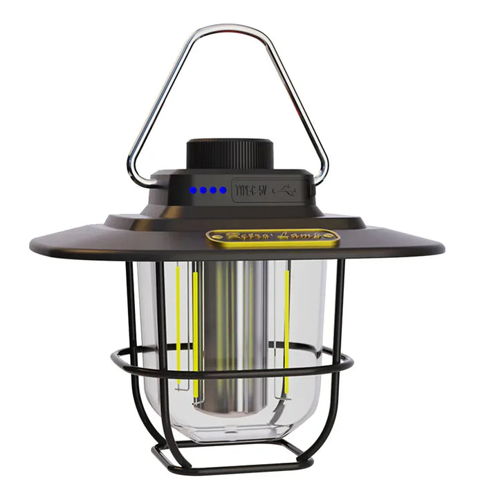 Retro oppladbar LED-lanterne for eventyr Luvikno