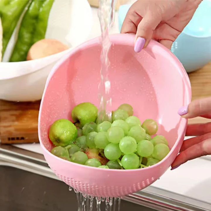Luvikno | KlarSieb Multifunctional Strainer | Travel Strainer & Draining Basket | For Fruits, Vegetables & Rice | Ergonomisk Design