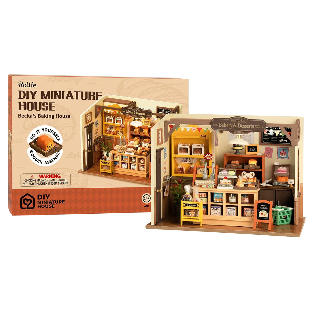 Miniatyr Kafé Tre AssemLuviknoy DIY Bakeri Sett | Luvikno