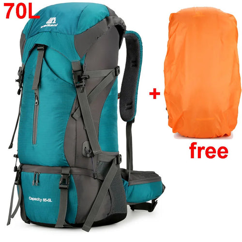 Luvikno | Alpivento 70L tursekk | Vanntett campingsekk med regntrekk | Stor utendørs ryggsekk for fotturer, klatring og reise  Merkenavn: