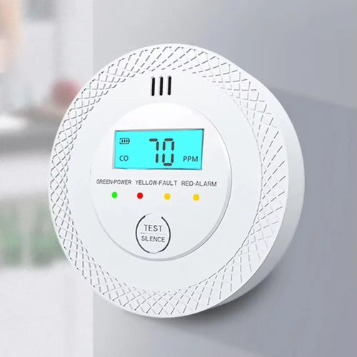 VeiligWoon CO og Røykvarsler – Trådløs med LCD-skjerm og Alarm | Luvikno