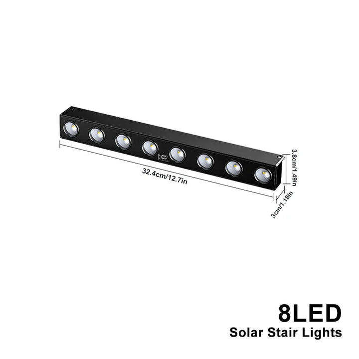 Luvikno | Solavera LumiFence Sollys | 4-delt sett LED utendørslys | IP54 værbestandig | Aluminium | For hage, gjerde & terrasse