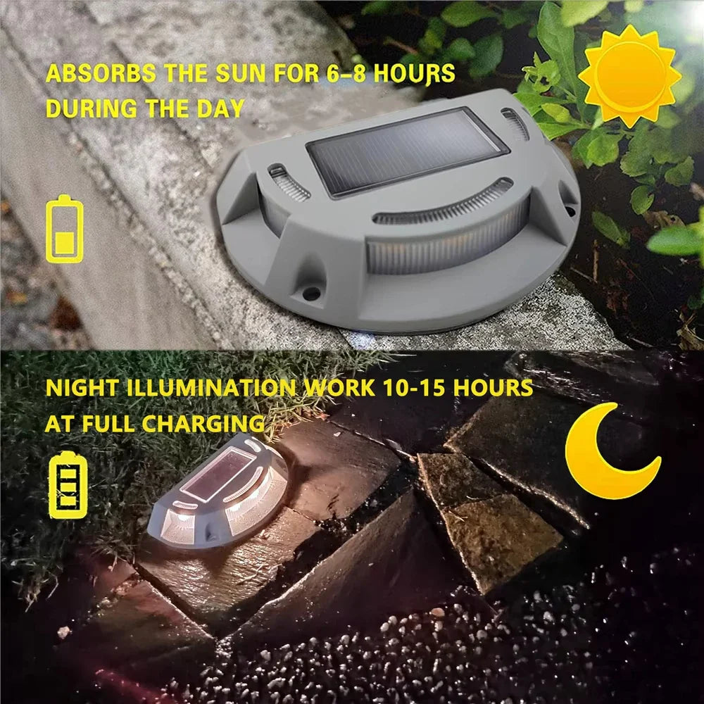 Luvikno | Lumivance Soltrinnlys 2-i-1 | Varmehvit & Kaldhvit | Vanntett IP65 | For Uteområder, Trapper, Stier & Innkjørsler