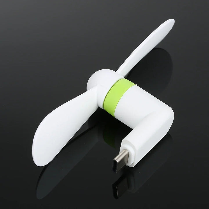 Kreativ Mini Bærbar Mikro USB Vifte - 5V 1W Mobiltelefon USB Gadget Vifter Tester for Type-C USB-C Kjølevifte | Luvikno