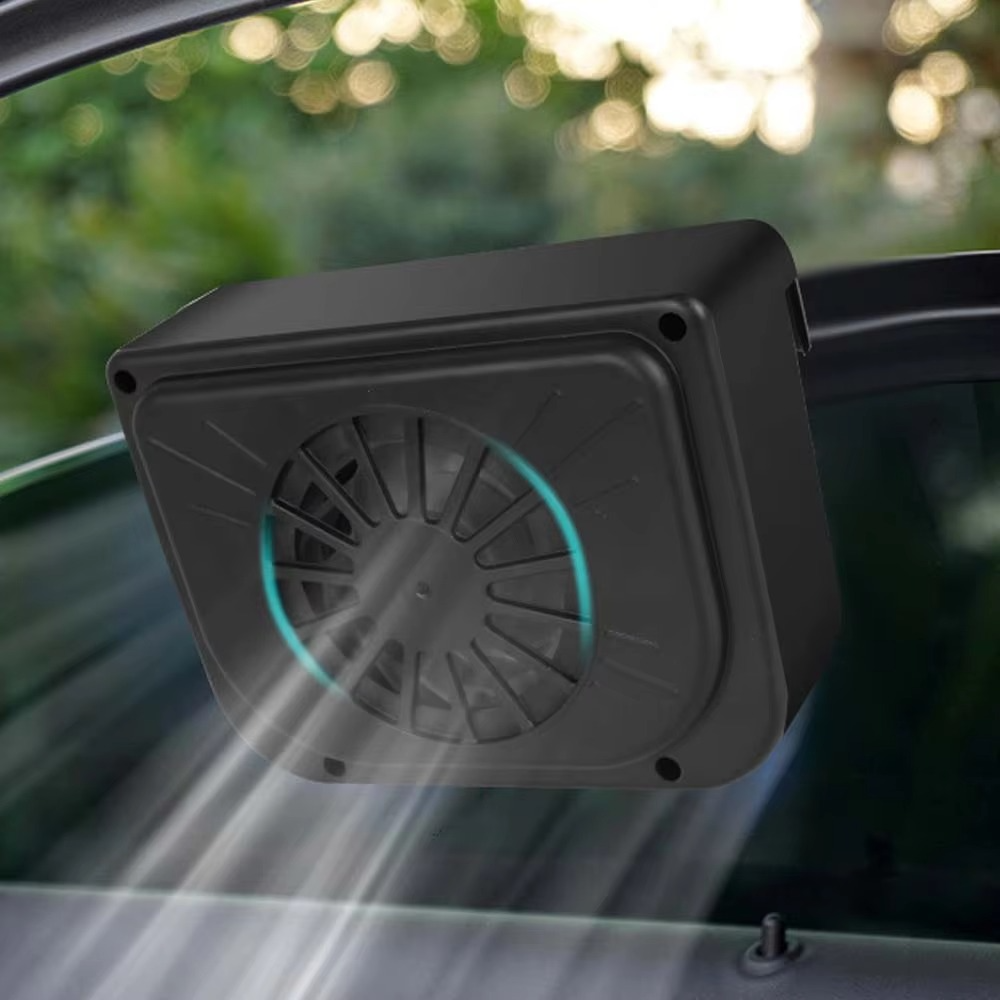 Solcel-ladet bilventilasjonsvifte for lukt- og røykkorrigering | Luvikno