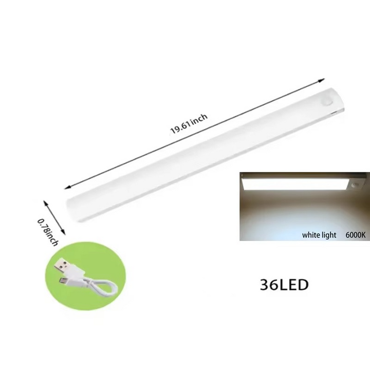 Smart Sensor LED Nattlys - Bevegelsesaktivert, Lysdempbar & Oppladbar Luvikno