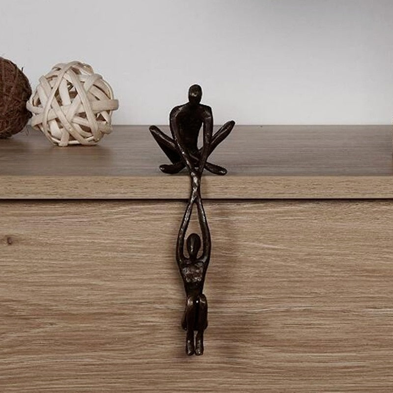 Verbindo Dekorativ Figur Polystone Svart Modern Skulptur 20 cm | Luvikno
