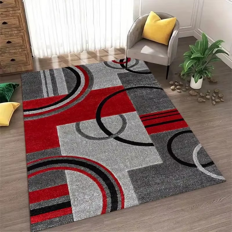Elegant nordisk-inspirert geometrisk områdeteppet Luvikno