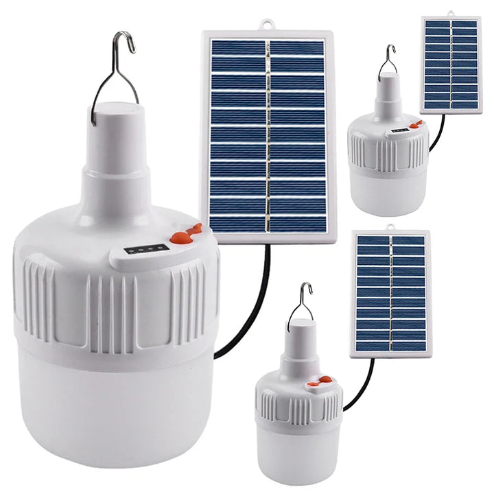 Luvikno | Solanite Solar LED Hengende Lampe | 6–12 Timer Lys | Oppladbar & IP65 Vanntett | For Camping, Hage & Nødsituasjoner