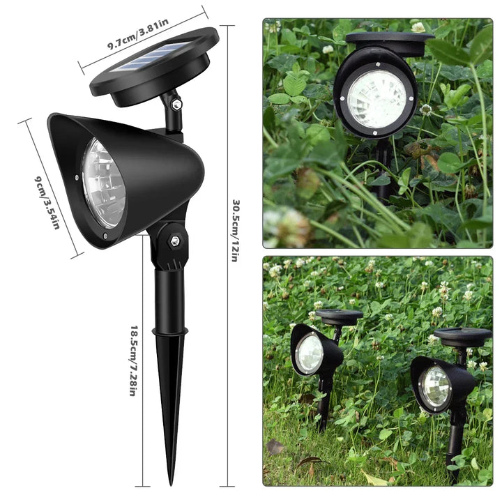 Luvikno | Solar-floodlight LumiFokus | LED hage flomlys | IP65 vanntett | For trær, stier og landskapsbelysning