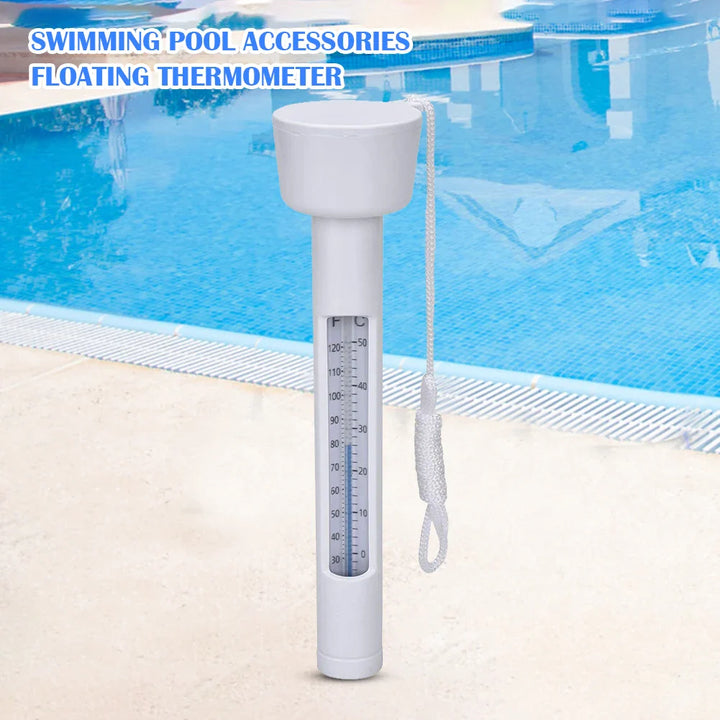 Luvikno | THERMAVIA Bassengtermometer | Flytende vanntemperaturmåler 0–50 °C | For basseng, boblebad, spa & termalbad | Vanntett & lett å lese