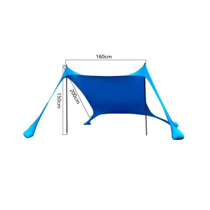 Luvikno | Solaviva Strandtelt med UV-beskyttelse UPF50+ | Vindbestandig & Vanntett | For 3–4 personer | 200×200×170 cm