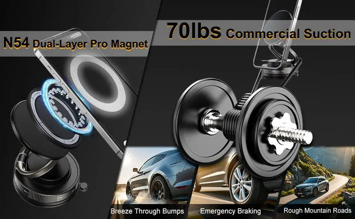 Luvikno | 360° roterbar suge-magnetisk biltelefonholder