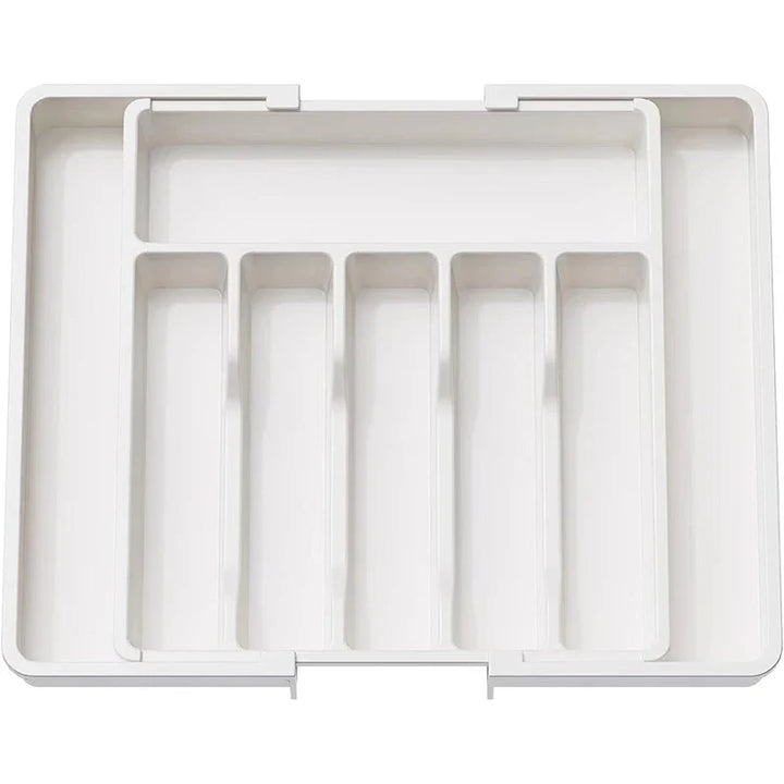 Luvikno | Modulora Bestikkskuffinnsats | Utvidbar Bestikkorganisator | Justerbart Lagringssystem laget av PP | 38×35 cm