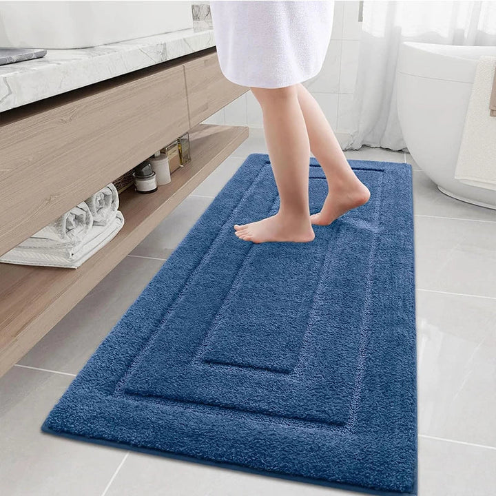 Baderomsmatte Mikrofiber Anti-Sklipp – Dobbeltlag Badmatte | Svært Absorberende & Myk | Komfort Dørmatte | Luvikno