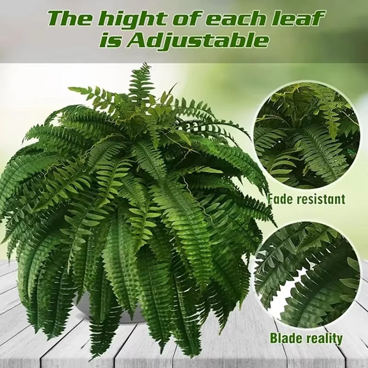 UV-Resistant Livlike Boston Fern for Utendørs- og Innendørsdekor Luvikno