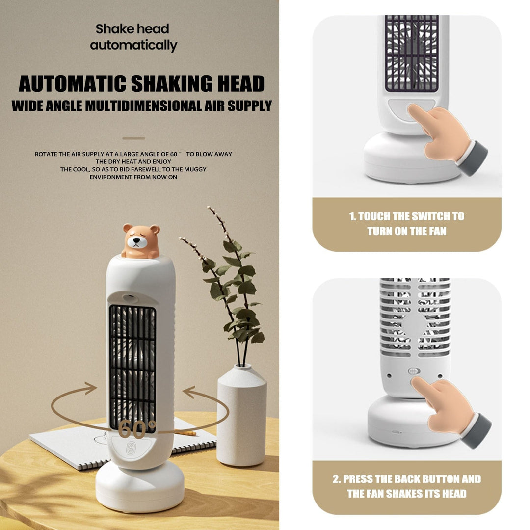 Mini Bear Air Cooler Humidifier Fan | Luvikno