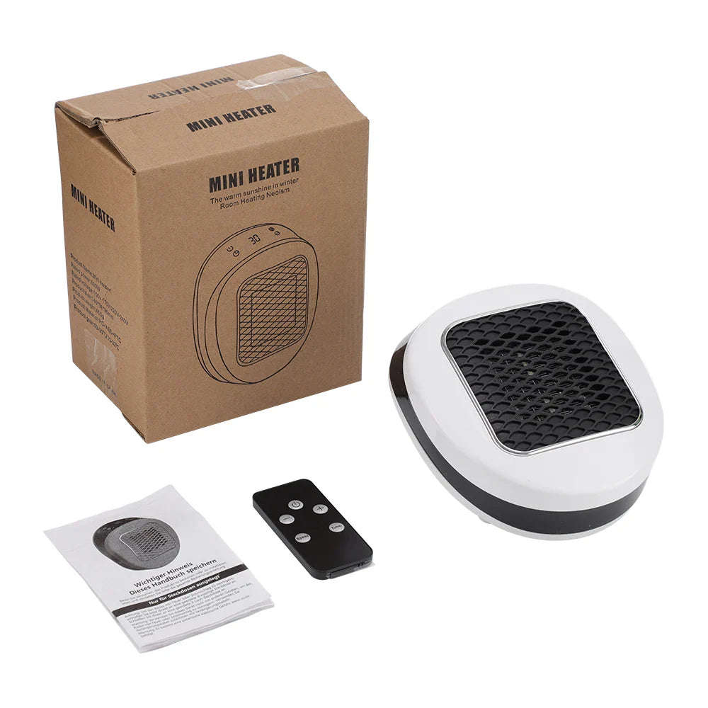 ThermoLux Mini Veggvarmer 600W | Kompakt Elektrisk Varmer med Fjernkontroll | Vegguttak Varmer med Termostat & Timer | Rask Varme på 3 Sekunder Luvikno