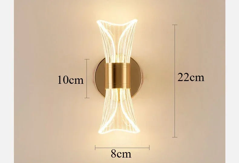 GlowCurve – Elegant LED Vegglampe for Soverom og Stue Luvikno