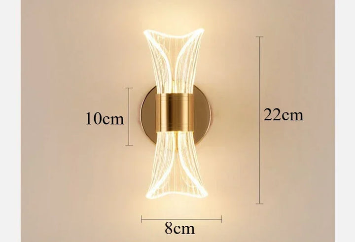 GlowCurve – Elegant LED Vegglampe for Soverom og Stue Luvikno