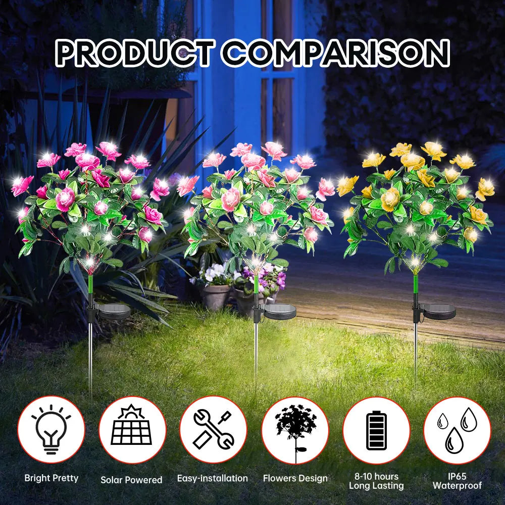 Luvikno | Sol Hagelampe Lumosia | LED Azalea | Værbestandig & Trådløs | 8t Lystid
