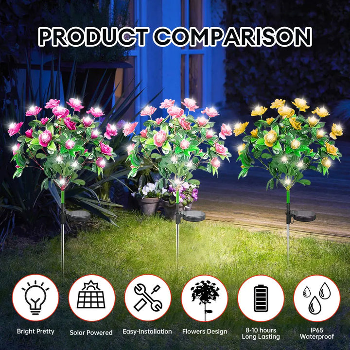 Luvikno | Sol Hagelampe Lumosia | LED Azalea | Værbestandig & Trådløs | 8t Lystid