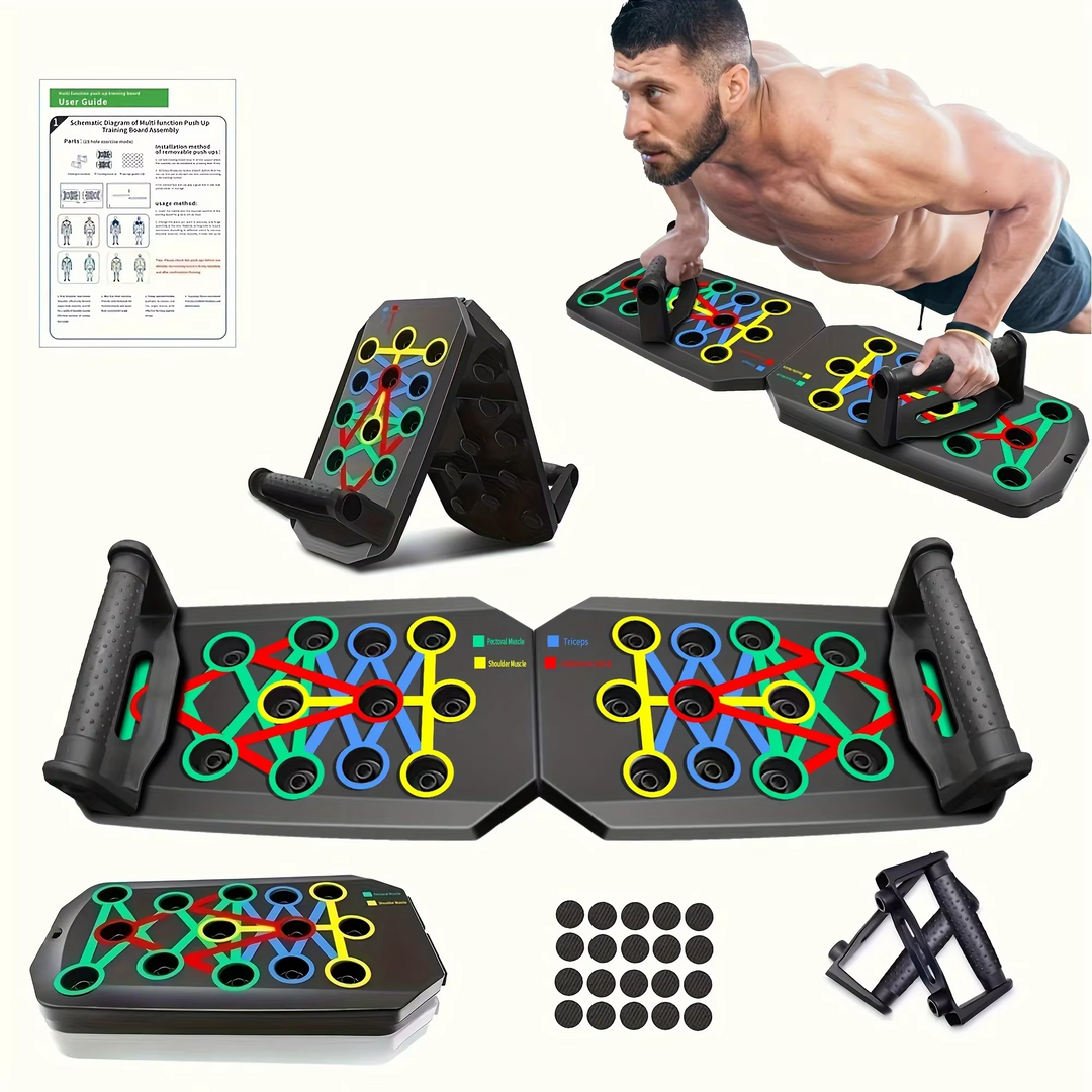 Bærebar Sammenleggbar Push-Up Bord for Helkropp Styrketrening Luvikno