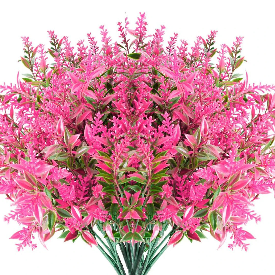 Luvikno | Florabell 12 Delt Sett Kunstig Lavendel | Kunstige Planter for Bryllup, Vaser, Garlands & Dekorasjon | For Innendørs & Utendørs