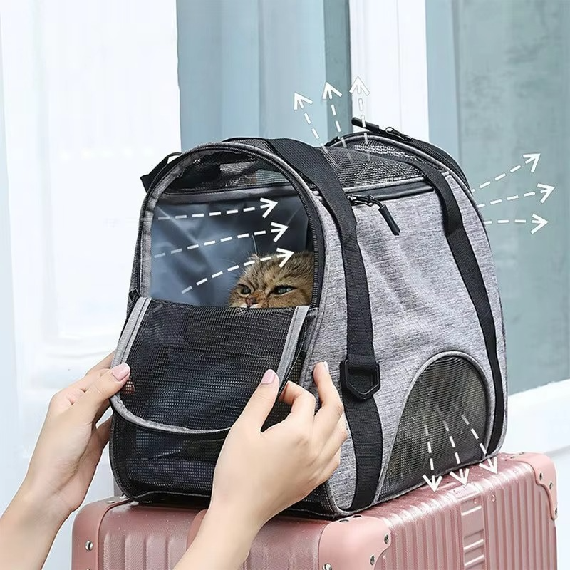 Myk sided pet carrier with breathable mesh for small dogs and cats Luvikno