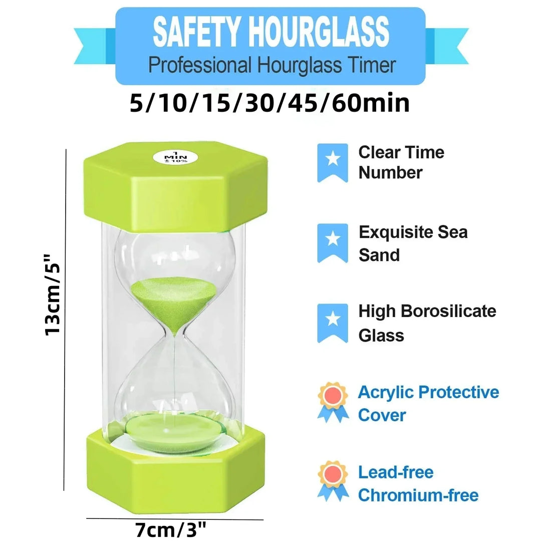 Hexagonal dekorativ timeglass – flere tidsalternativer og farger | Luvikno