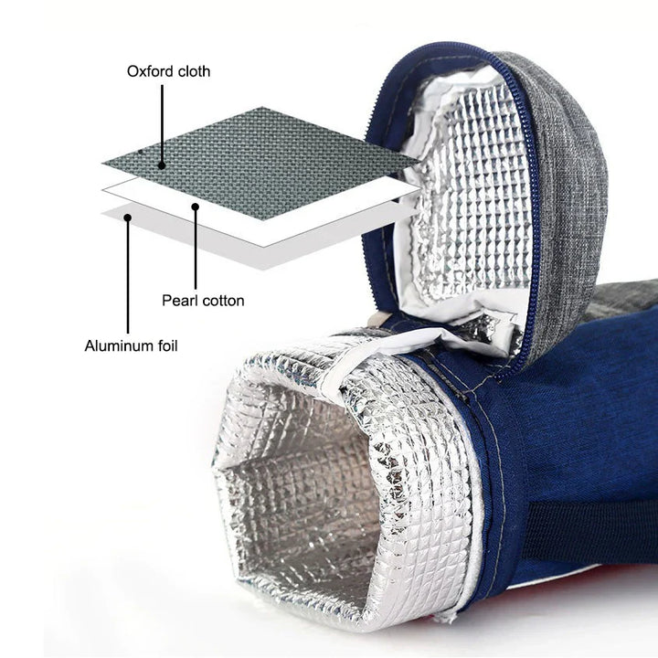 Luvikno | Cooltiva Isolert Flaskeveske 10×10×29 cm | Bærbar Kjølebag laget av Oxford-stoff | For Reiser, Sport og Utendørs